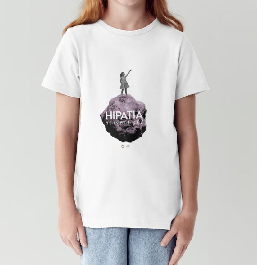 CAMISETA CHICA HIPATIA Y ASTEROIDE